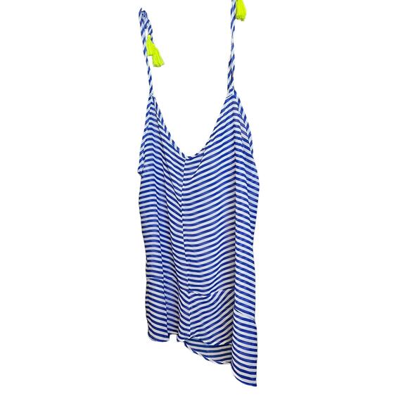 NO BOUNDARIES SWIMWEAR COVER-UP, WOMENS, 1X(17), BLUE & WHITE HORIZONTAL STRIPES - Picture 4 of 10